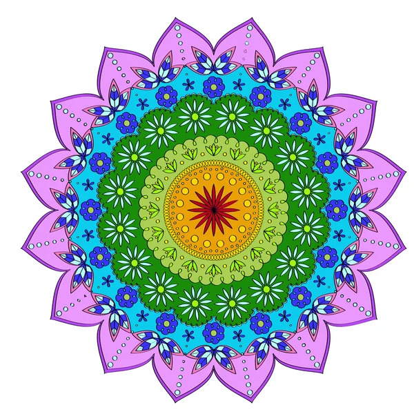 Rainbow Mandala Flower