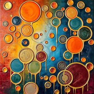 Abstract Circles Painting