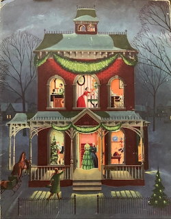 Christmas holiday scene with festive decorations