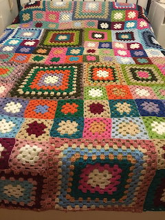 Colorful Granny Square Blanket