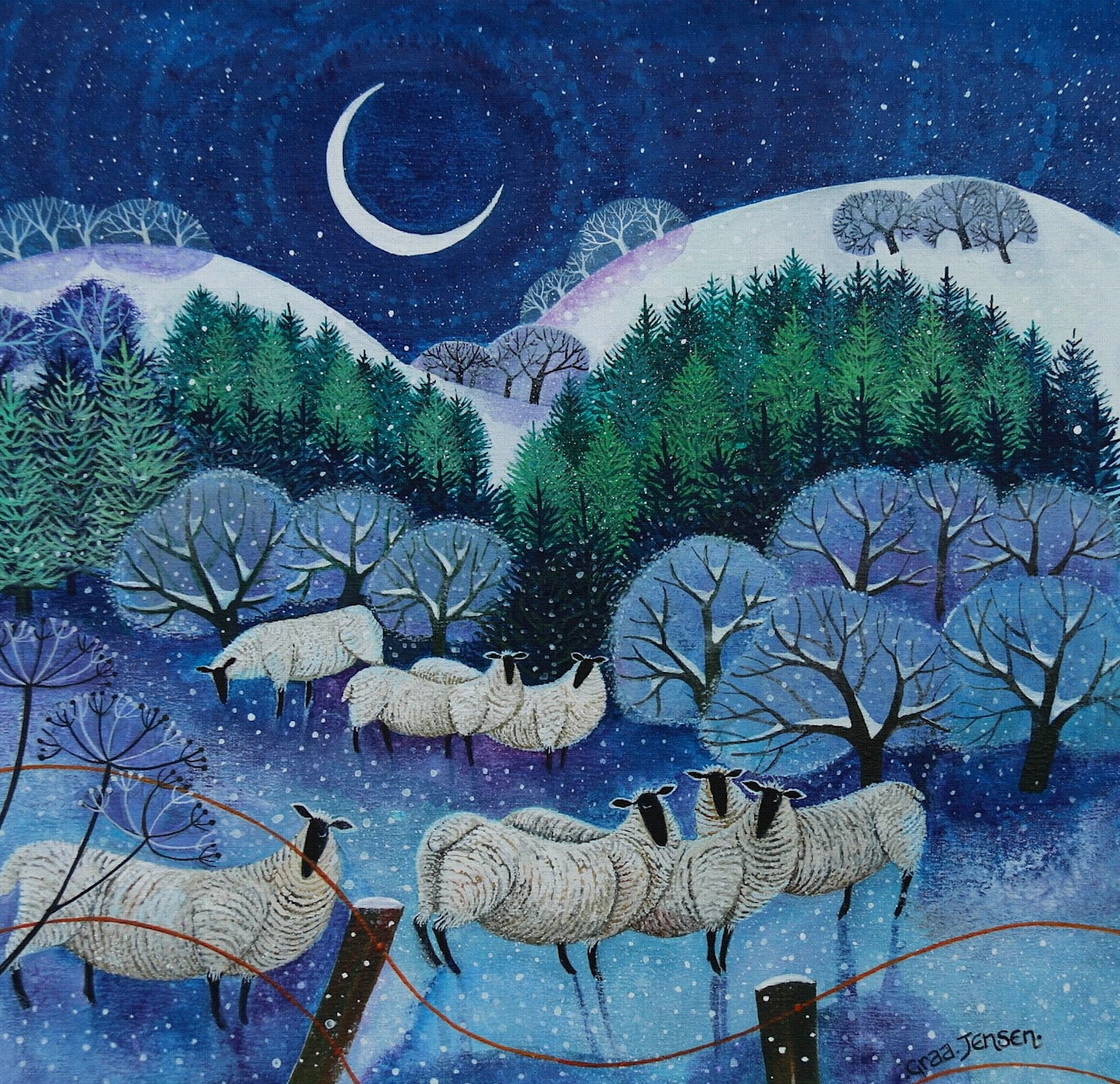 Winter Downland Sheep