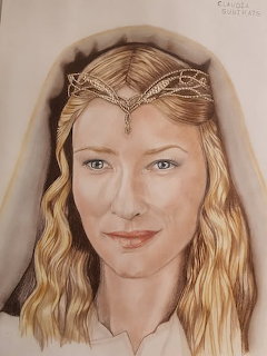 Galadriel Portrait Drawing