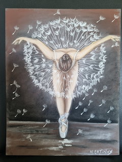 Balerina Dandelion Painting