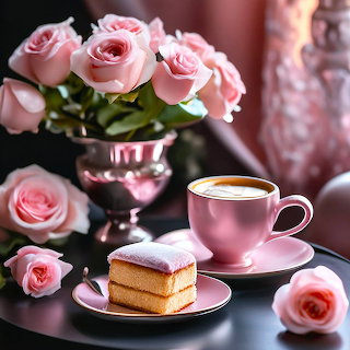 Pink Cake Coffee