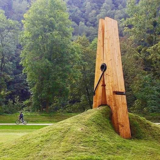 Giant Clothespin Sculpture Chaudfontaine