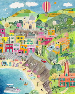 Colorful Coastal Village