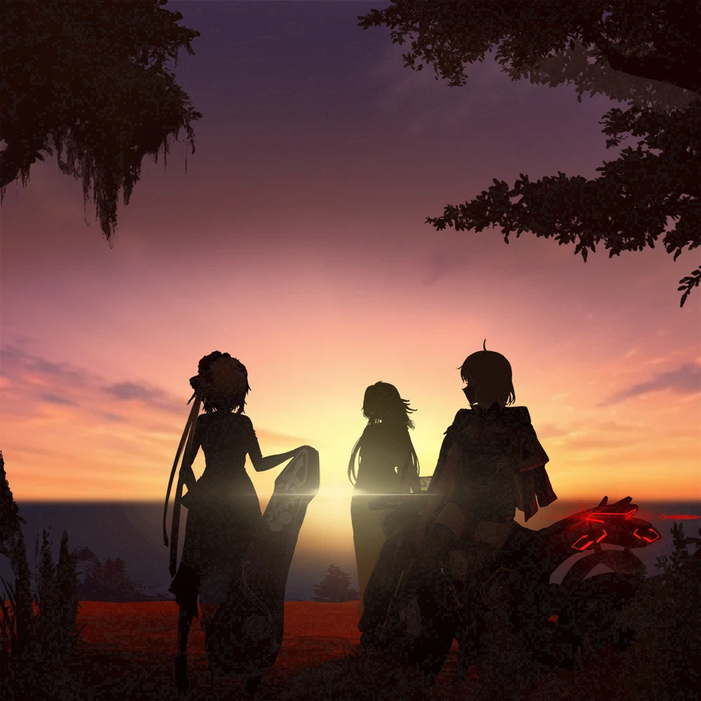 Anime Sunset Silhouettes
