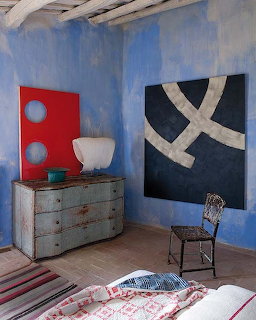 Rustic Blue Room Art