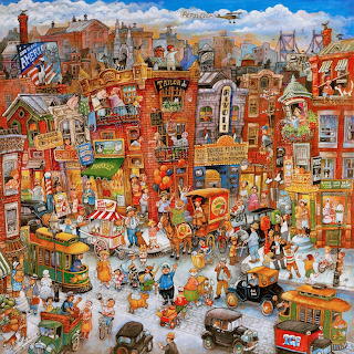 Busy Cartoon Street