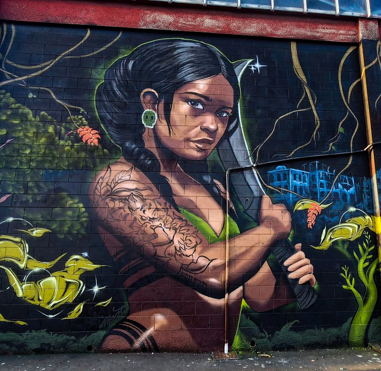 Graffiti Woman Mural