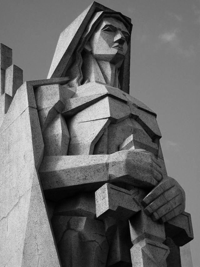 Geometric Stone Statue
