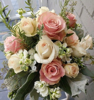 Pink and Cream Rose Bouquet
