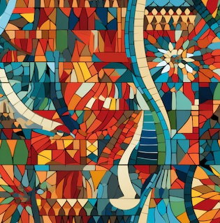 Mosaic Fabric Pattern