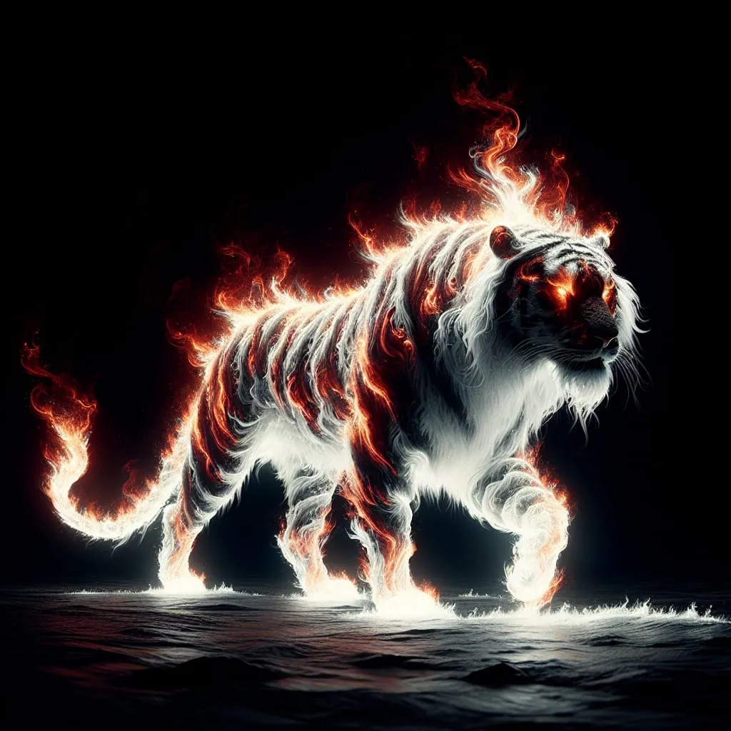 White Flames Tiger