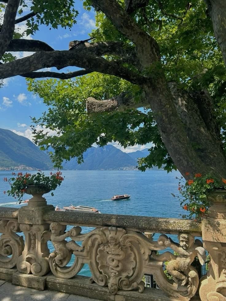 Lake Como Villa Terrace View