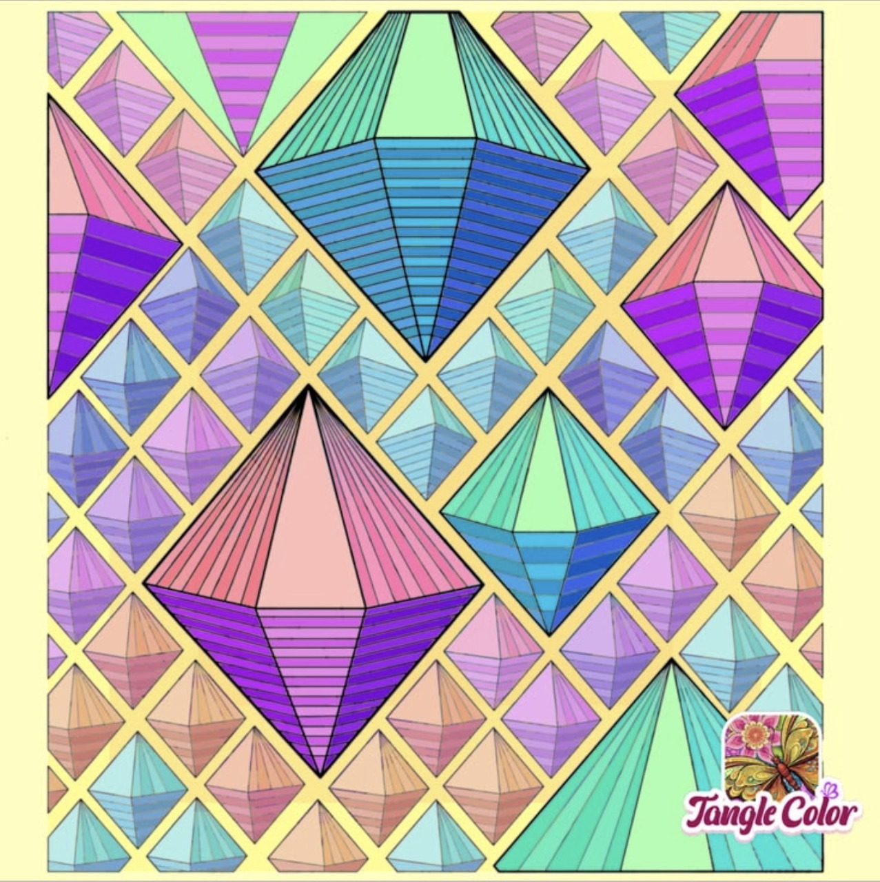 Stained Glass Geometric Pattern