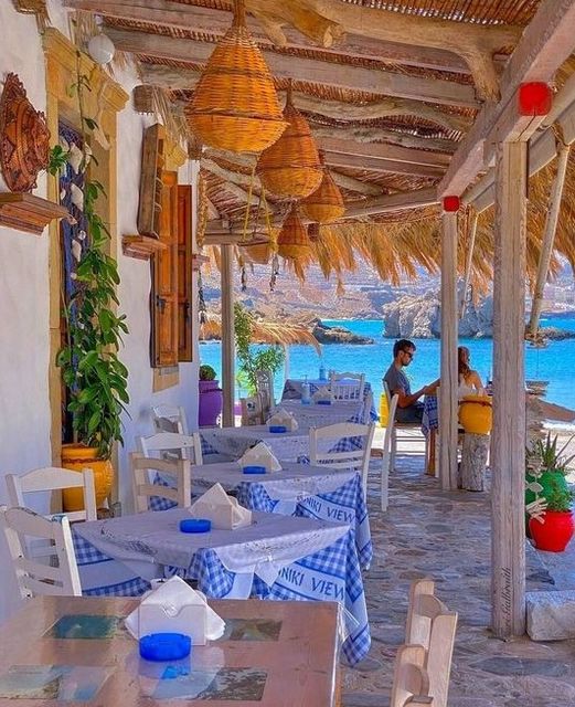 Greek Island Beach Taverna