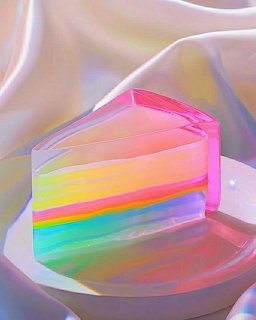 Rainbow Transparent Jelly Cake