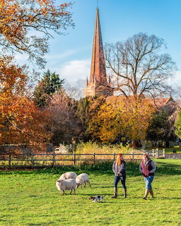Cotswold Village Autumn Scene