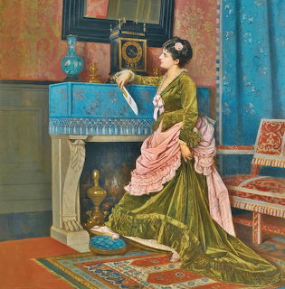 A Moments Reflection Auguste Toulmouche