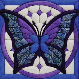 Blue butterfly quilt