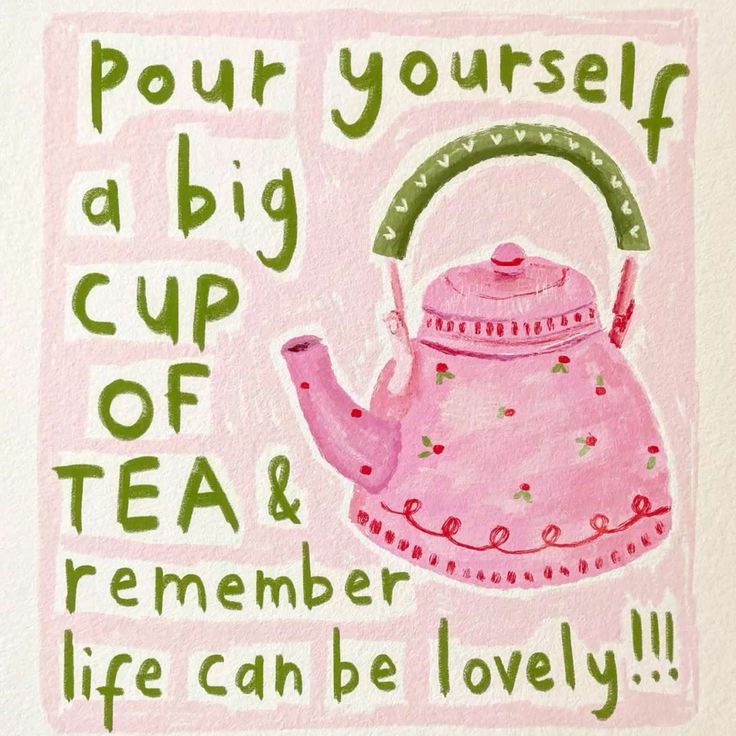 Pink Teapot Inspirational Quote