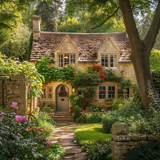 English Stone Cottage Garden