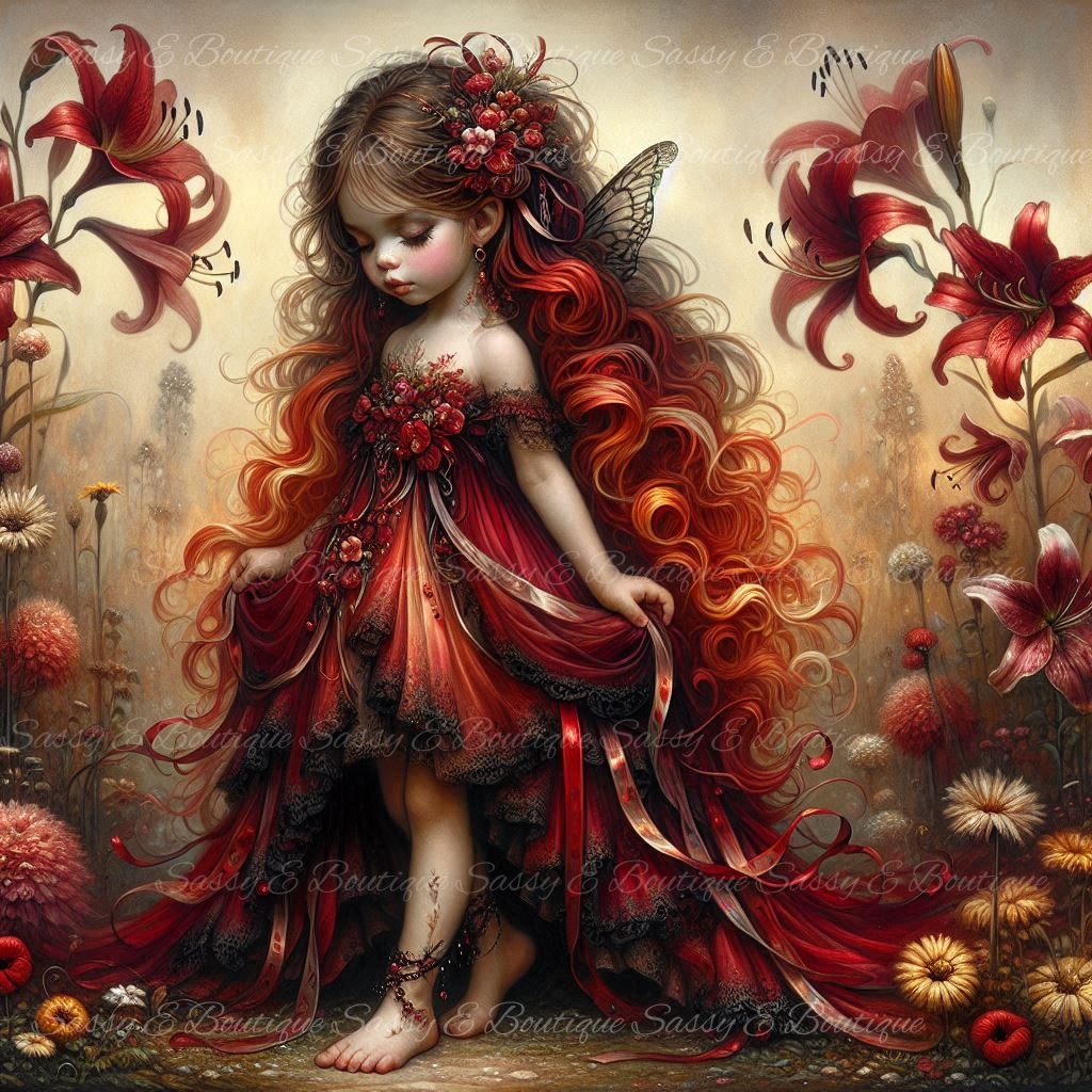 Red Dress Fairy Girl