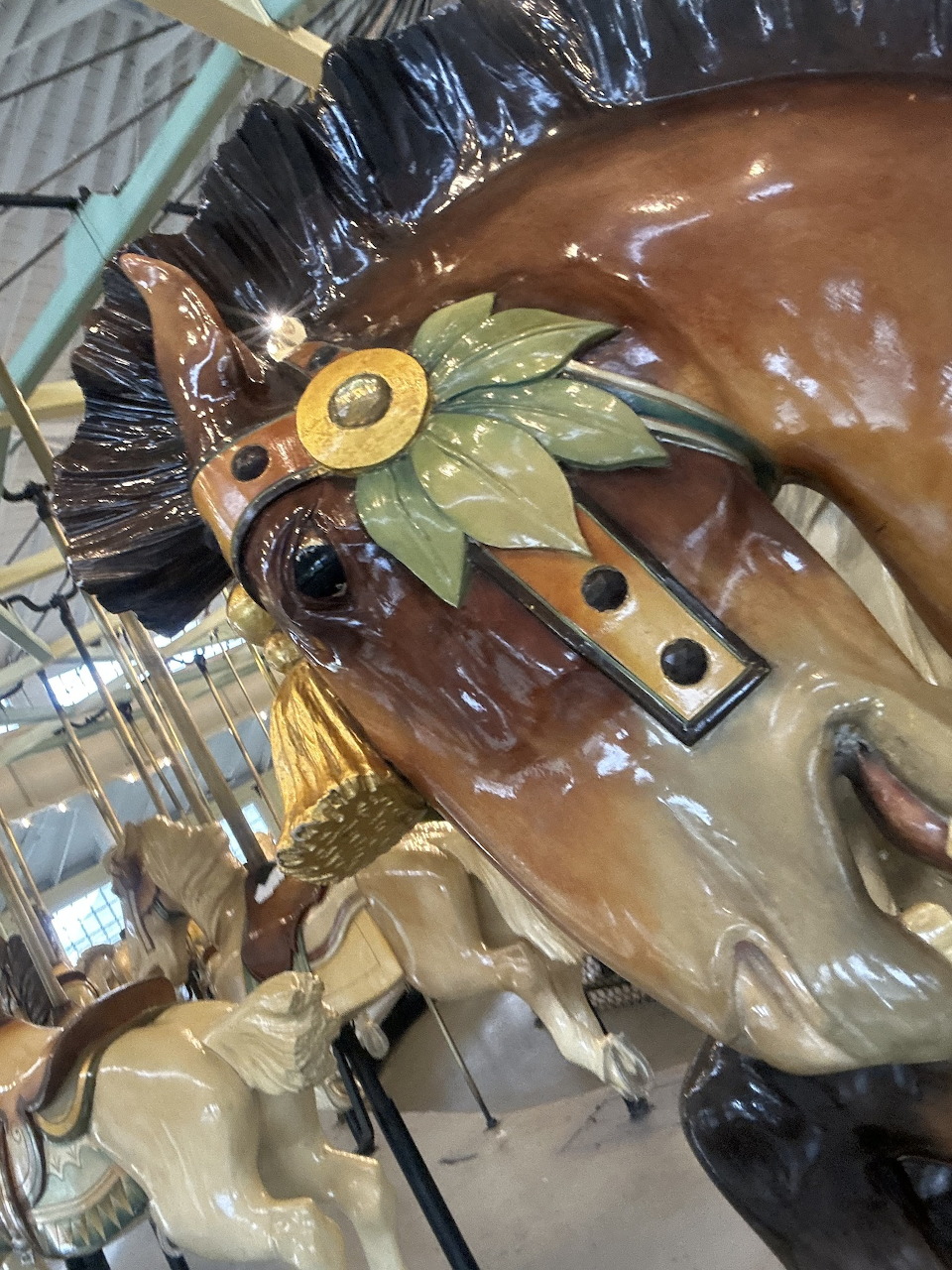Carousel Horse with Leaf Bridle