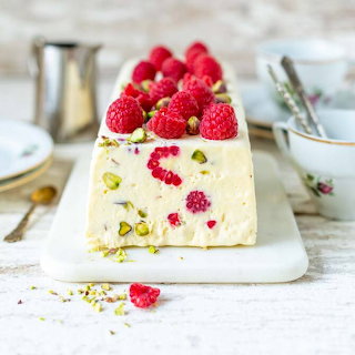 Raspberry Pistachio Semifreddo