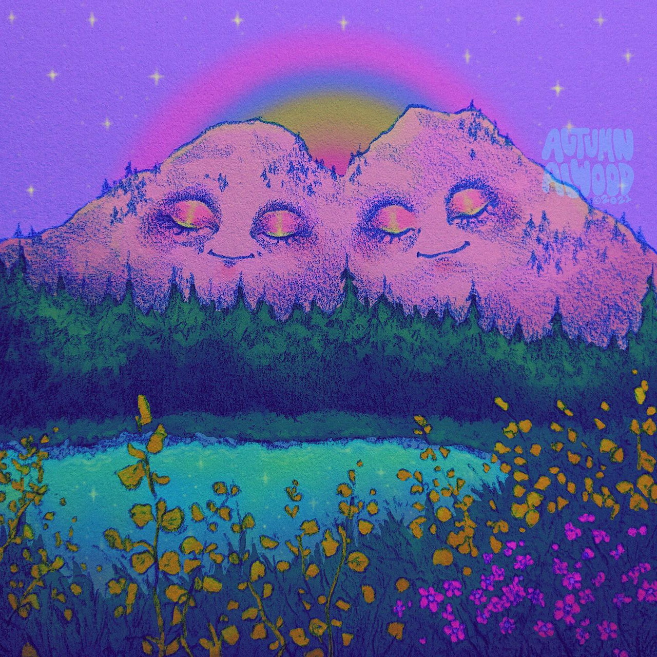 Sleeping Mountain Faces