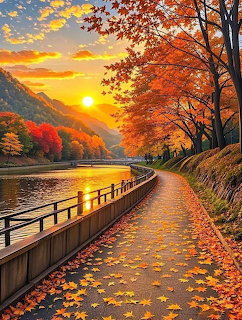 Autumn Lakeside Path