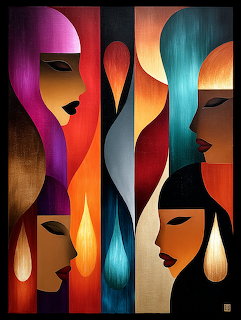 Abstract Ladies Portrait