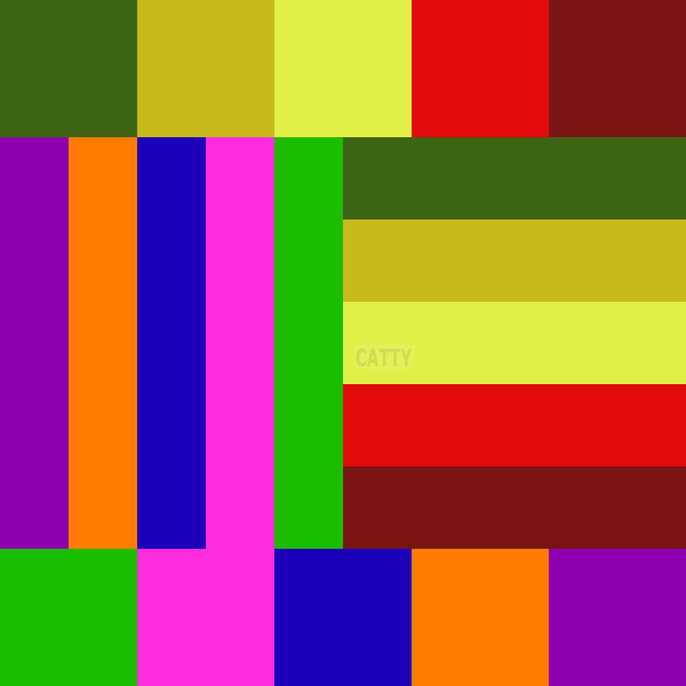 Grid of bright colored rectangular blocks in various sizes arranged in an abstract geometric pattern