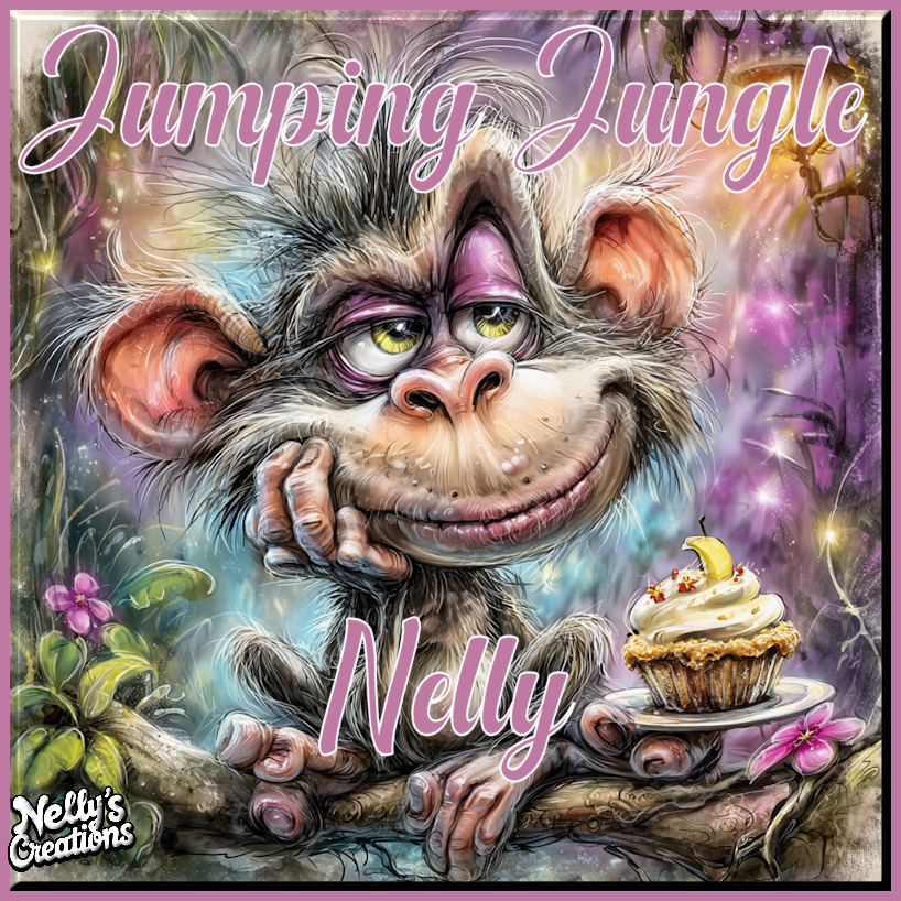 Cartoon Monkey Jungle Cupcake
