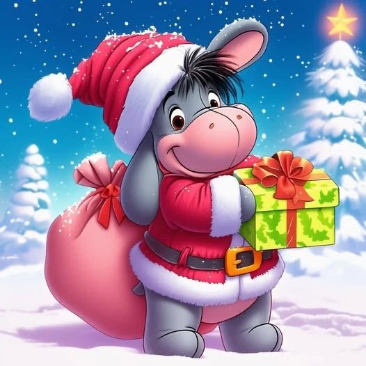 Eeyore Christmas Santa Outfit