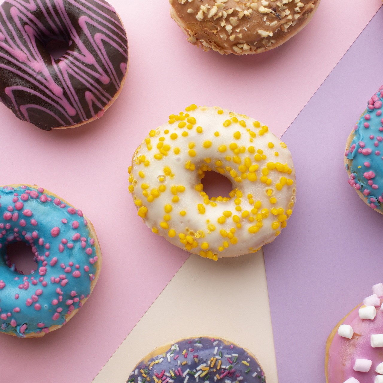 Colorful Donuts With Sprinkles