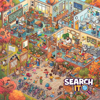 Autumn Café Isometric Scene