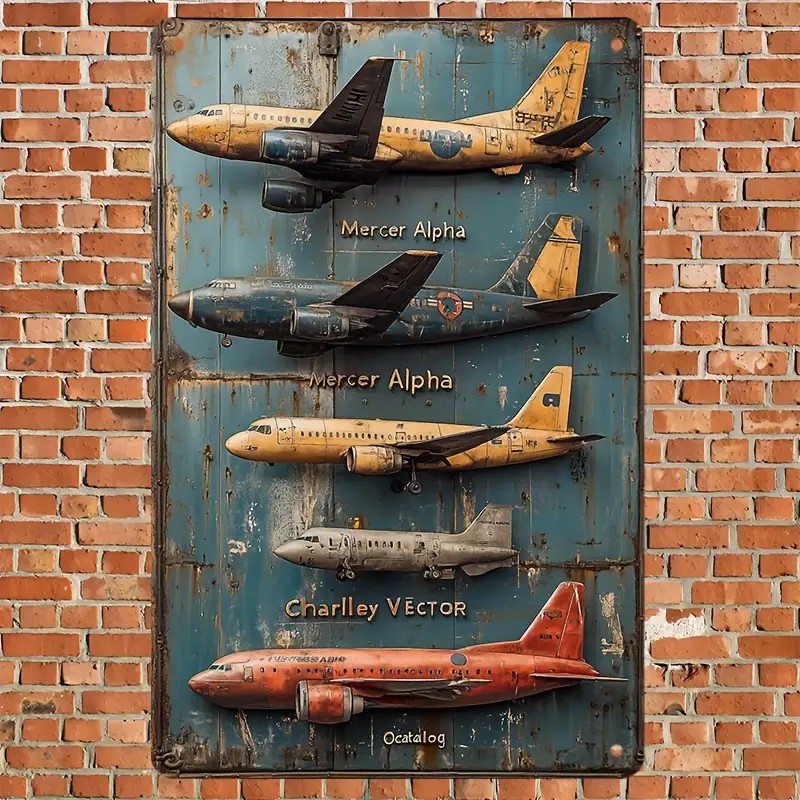 Vintage Airplane Plaque