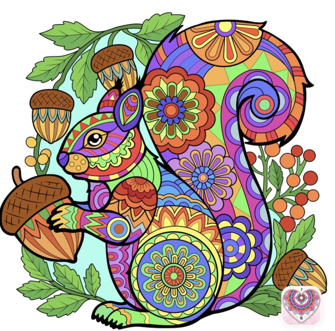 Colorful Patterned Squirrel