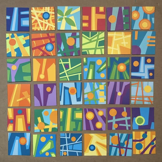 Colorful Abstract Geometric Collage