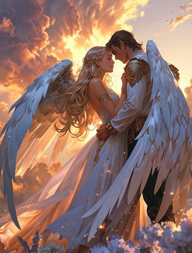 Angels Romantic Embrace