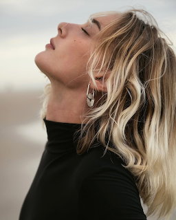 Blonde Woman Profile Portrait