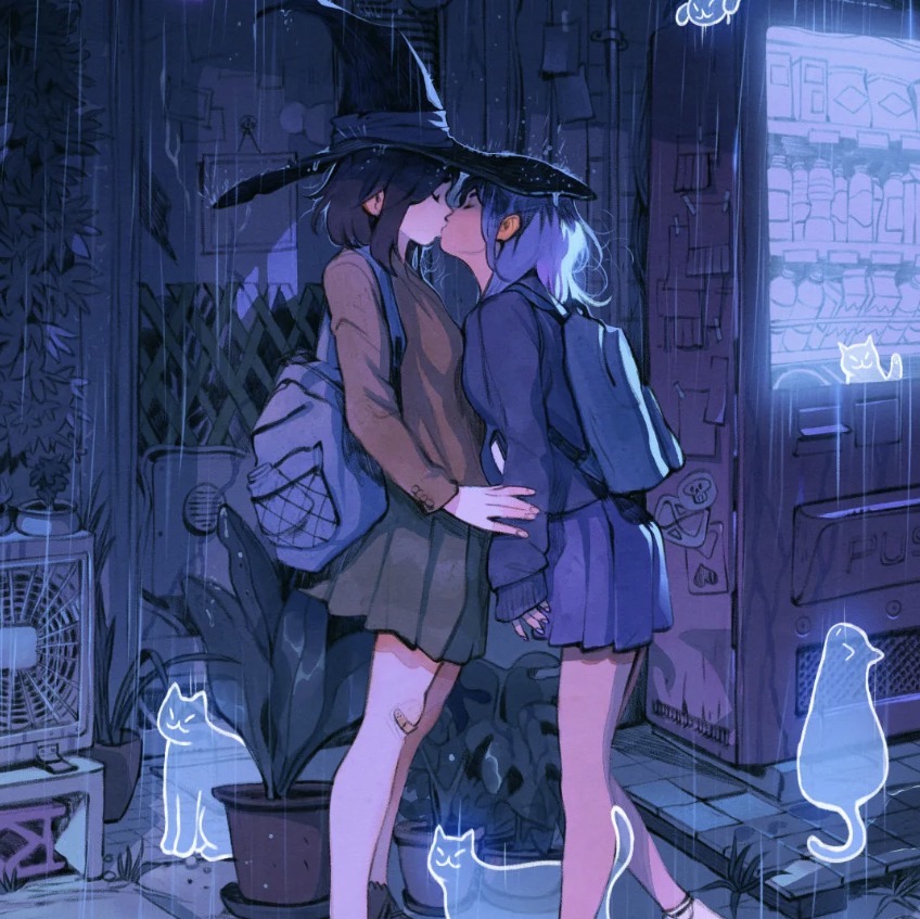 Anime Girls Kissing