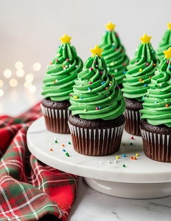 Christmas Tree Cupcakes