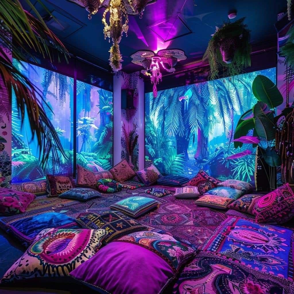 Psychedelic Rainforest Bedroom