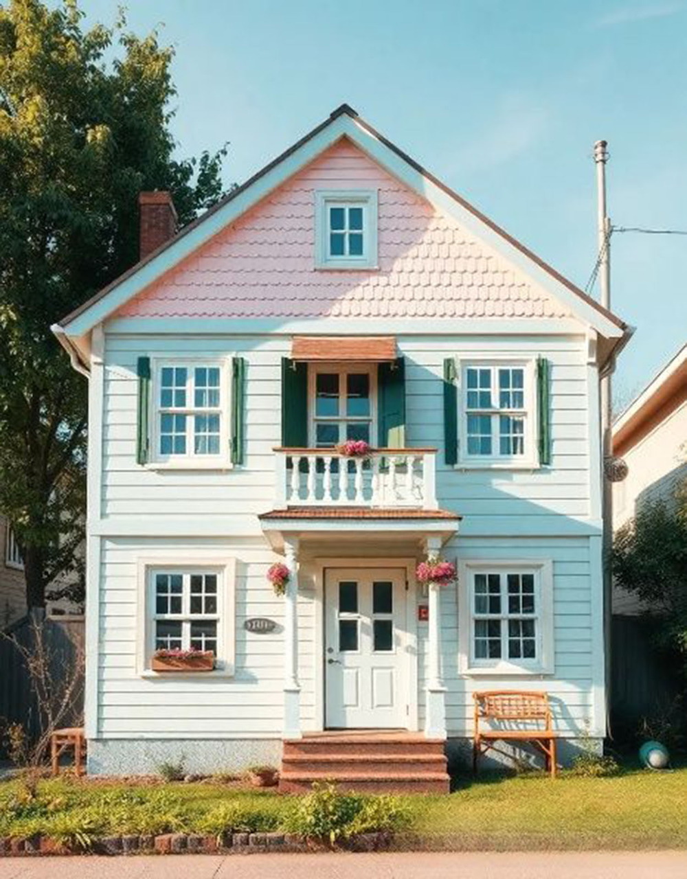 Vintage Cottage Scene