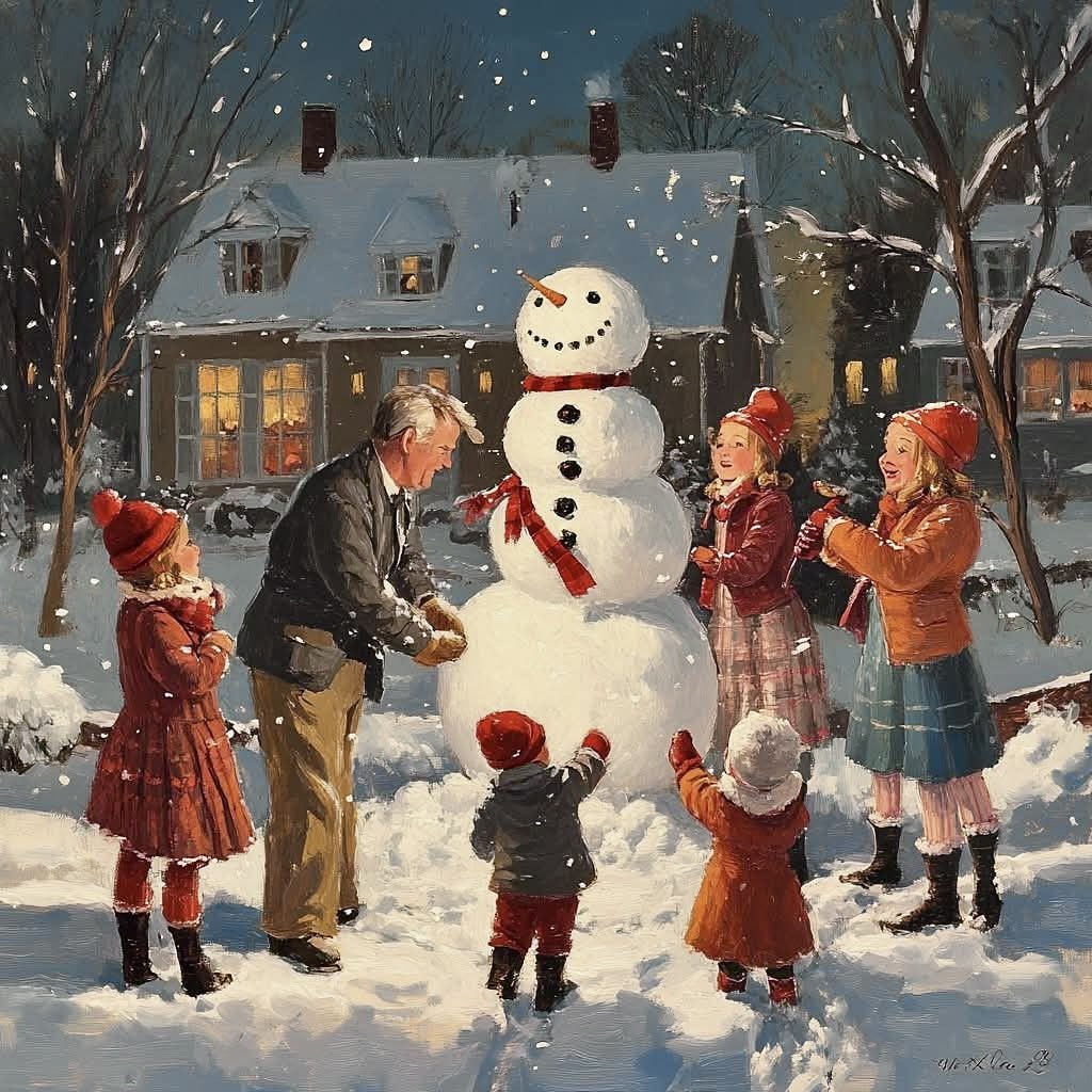 A Family Snowman Creation