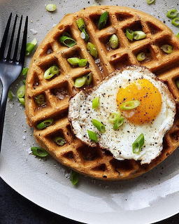 Savory Waffle with Fried Egg
