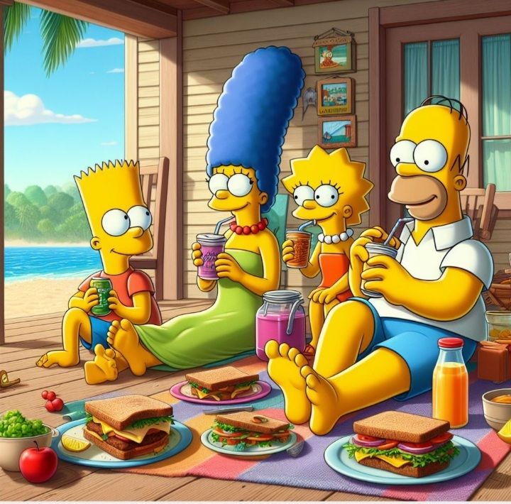 Simpsons Family Picnic